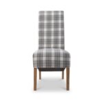 Genna Checked Herringbone Dining Chair - Image 4