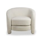 Kendry White Boucle Tub Chair - Image 3