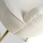 Elska White Boucle Tub Chair - Image 4