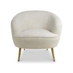 Elska White Boucle Tub Chair - Image 3