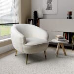 Elska White Boucle Tub Chair - Image 2