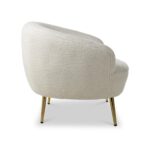 Elska White Boucle Tub Chair - Image 7