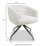 Berkley Corduroy Swivel Dining Chair - Image 8