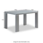 Jackson Grey Gloss Rectangular Dining Table - Image 4
