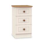 Brixham Cream 3 Drawer Bedside