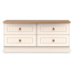 Brixham Cream 4 Drawer Low Storage Unit - Image 3