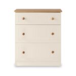 Brixham Cream 3 Drawer Deep Chest - Image 4