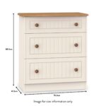 Brixham Cream 3 Drawer Deep Chest - Image 5