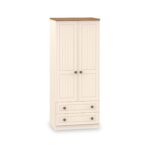 Brixham Cream 2 Door 2 Drawer Wardrobe
