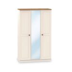 Brixham Cream Triple Mirror Wardrobe
