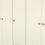 Brixham Cream 5 Door 2 Drawer Wardrobe - Image 6