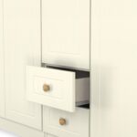 Brixham Cream 5 Door 2 Drawer Wardrobe - Image 7