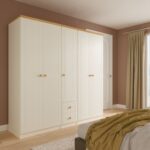 Brixham Cream 5 Door 2 Drawer Wardrobe - Image 2