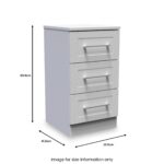 Bellamy 3 Drawer Bedside Table - Image 11