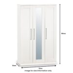 Bellamy Tall 3 Door Mirror Wardrobe - Image 6