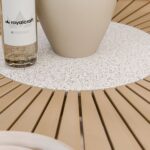 Roma FSC 4 Seater Round Sunray with Concrete Insert Dining Set with Sol Dining Chairs - Image 3