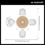 Roma FSC 4 Seater Round Sunray with Concrete Insert Dining Set with Sol Dining Chairs - Image 11