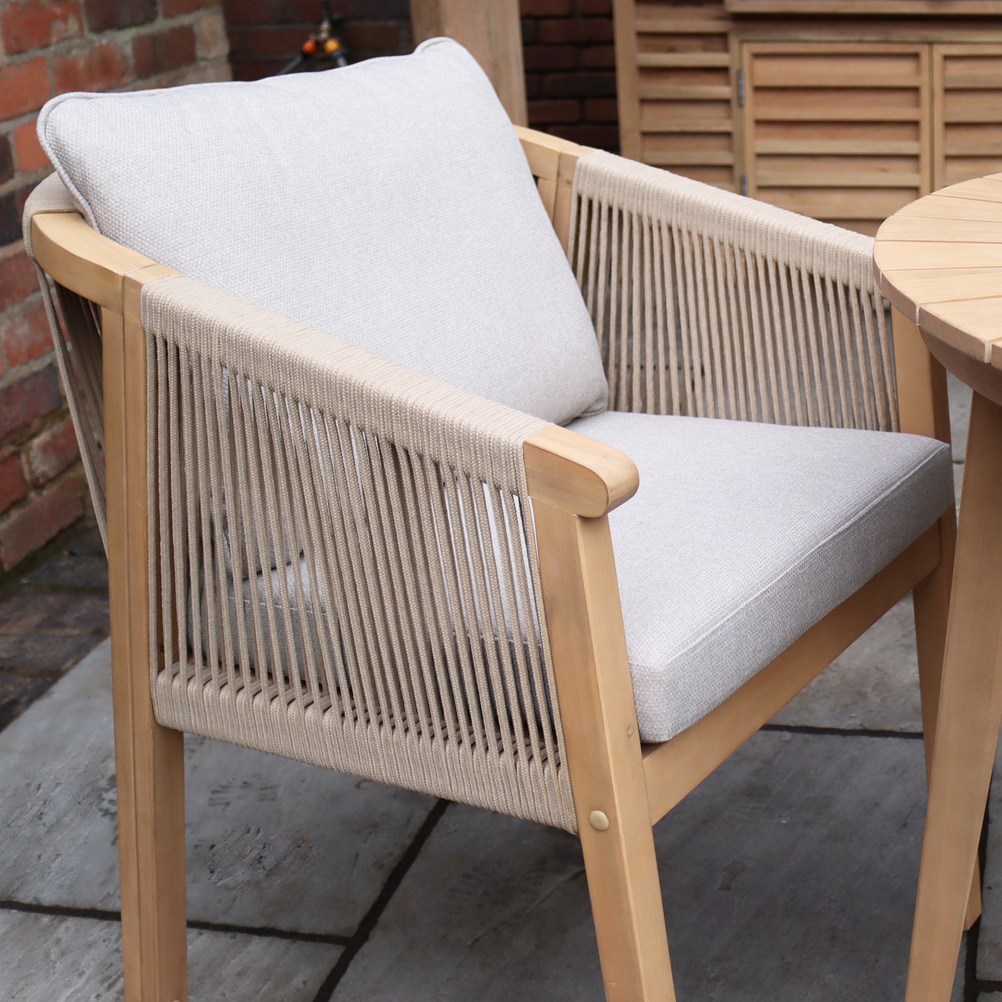 Roma FSC Sunray Bistro Set 80cm Table with 2 Roma Dining Chairs - Image 6