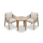 Roma FSC Sunray Bistro Set 80cm Table with 2 Roma Dining Chairs - Image 7