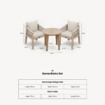 Roma FSC Sunray Bistro Set 80cm Table with 2 Roma Dining Chairs - Image 10