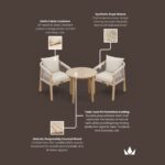 Roma FSC Sunray Bistro Set 80cm Table with 2 Roma Dining Chairs - Image 11
