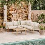 Roma FSC 5 Seater Corner Lounge Set with 90cm Square Coffee Table