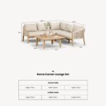 Roma FSC 5 Seater Corner Lounge Set with 90cm Square Coffee Table - Image 15