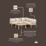 Roma FSC 5 Seater Corner Lounge Set with 90cm Square Coffee Table - Image 14