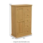Chiswick Pine Combination Wardrobe - Image 6