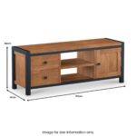 Dunstan Acacia 125cm Wide TV Unit - Image 7