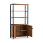 Dunstan Acacia Tall Display Bookcase - Image 4