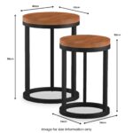 Dunstan Acacia Nest of 2 Round Tables - Image 6