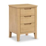 Camdale Oak 3 Drawer Bedside Table