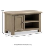 Taunton Smoked Oak 85cm TV Unit - Image 5