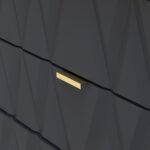 Geo 2 Drawer Bedside Table with Gold Hairpin Legs - Image 8