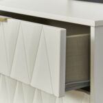 Geo 2 Drawer Bedside Table with Gold Hairpin Legs - Image 13