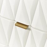 Geo 2 Drawer Bedside Table with Gold Hairpin Legs - Image 14