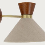 Osaka Wall Light Natural & Walnut Finish