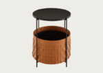 Cestino Bedside Table Natural Synderme Leather
