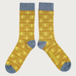 Men's Organic Cotton Ankle Socks Bee Mustard