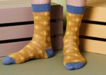 Men's Organic Cotton Ankle Socks Bee Mustard - Image 2