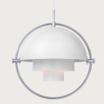 Multi-Lite Pendant Light Chrome Frame
