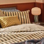 Cotton Stripe Green & Natural Bed Linen Set