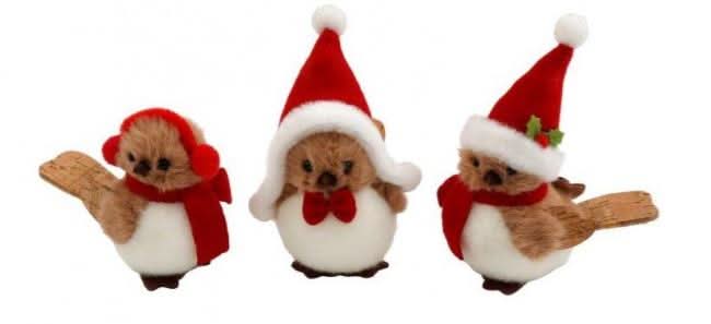 0edbeeb4-7724-46b1-9076-dab231733ad6 Three Clip-On Christmas Robins - Image 1