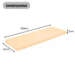 Cream Waterproof Garden Bench Cushion Outdoor Seat Pad 108cm - Image 2