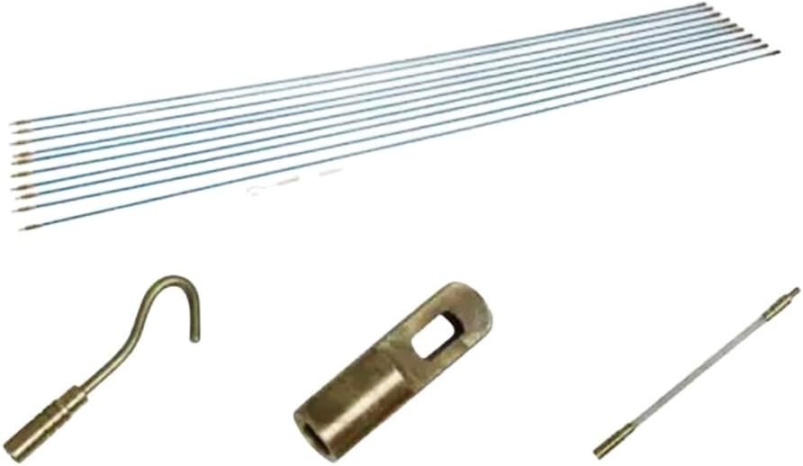 10m_fibreglass_cable_rods_for_electricians 10M Fibreglass Cable Rod Kit 13 Piece Wire Pulling Tool Set - Image 1
