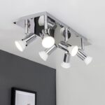 Chrome Rectangular Spotlights 6 Way LED