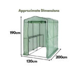 Large Walk-In Garden Greenhouse Steel Frame 190 x 120 x 200cm - Image 2