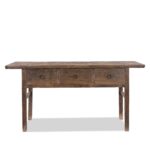 Rustic 3 Drawer Console Table - 19th Century - Image 2