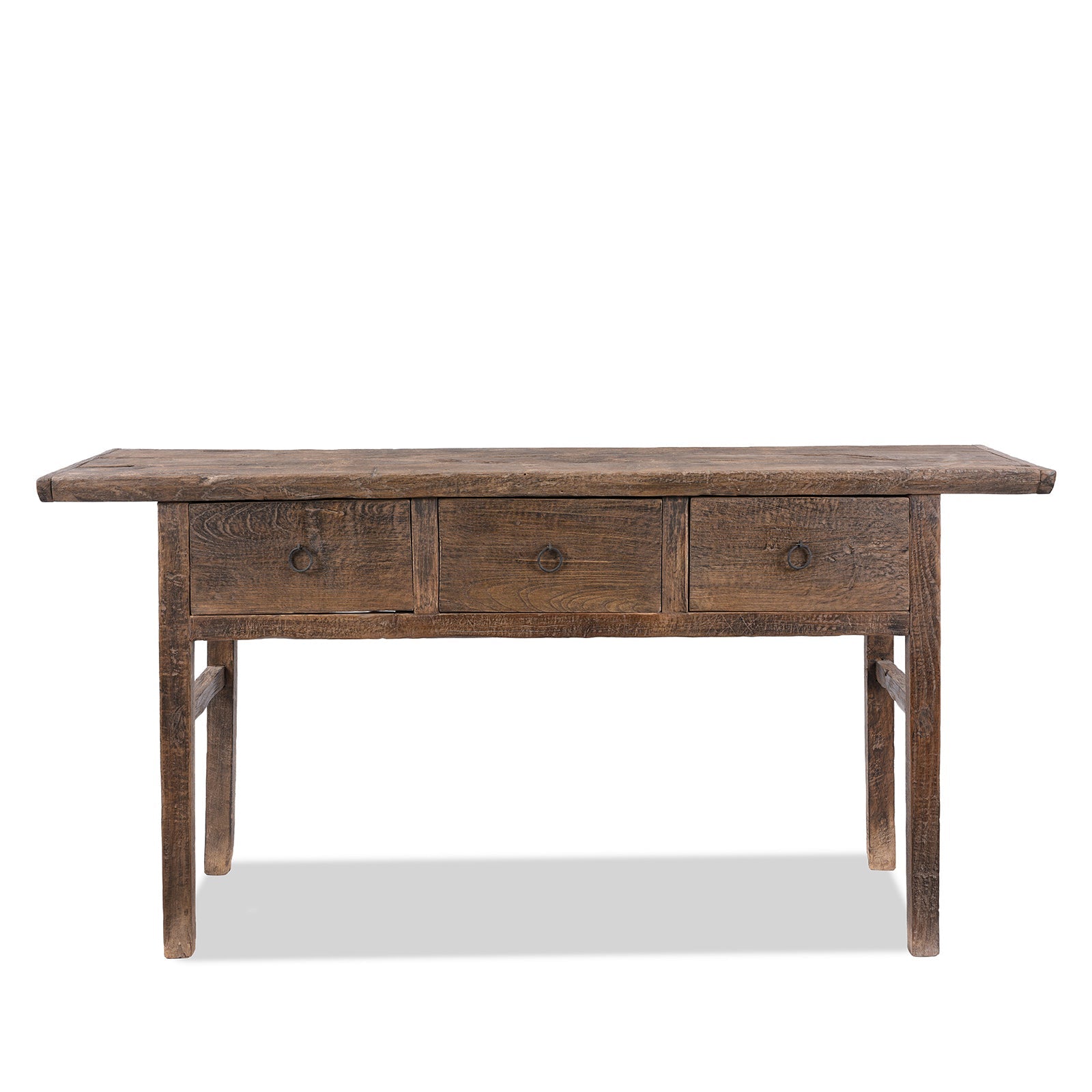Rustic 3 Drawer Console Table - 19th Century - Image 2